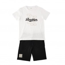 I DO σετ μπλούζα με βερμούδα 4.G828-0113 λευκό